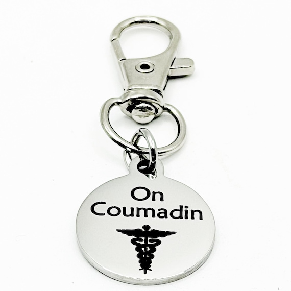 On Coumadin Medical Alert Clip On Charm