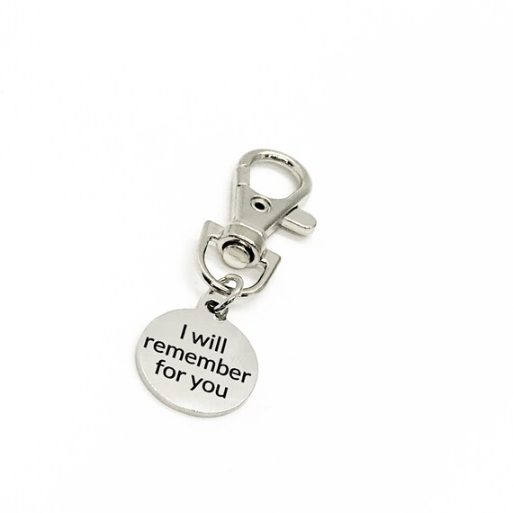 Love Gift, I Will Remember For You Clip On Charm, Dementia Caregiver, Alzheimer’s Family Gift, Caregiver Gift, Remembering Our Love