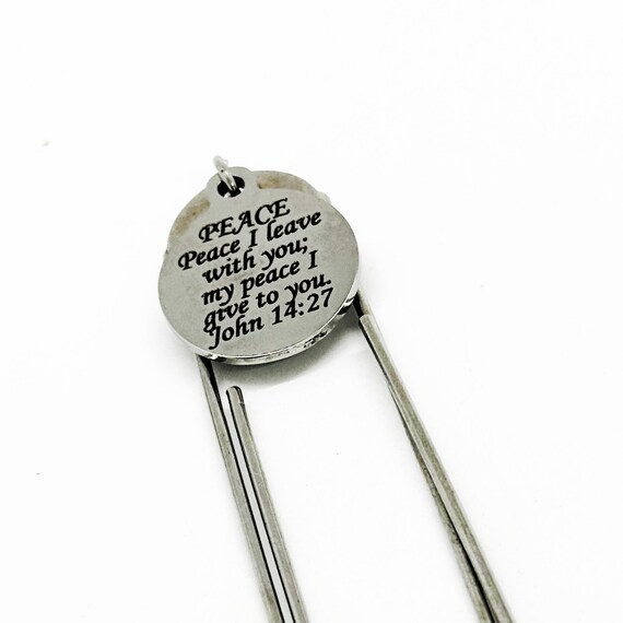 My Peace I Give To You Charm Bookmark, John 14 27, Gods Peace, My Peace I Leave With You, Bible Bookmark, Faith Gift, Scripture Quote, Verse