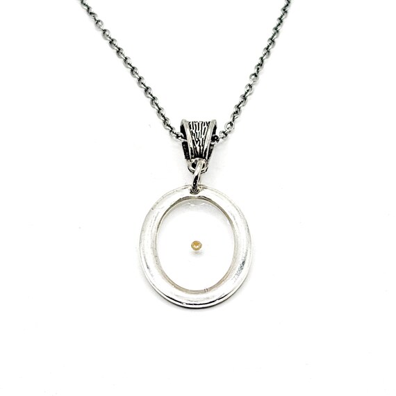 Mustard Seed Open Oval Necklace