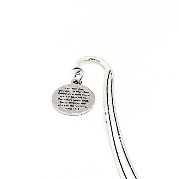 Abide In God And Bear Much Fruit Charm Bookmark, John 15 5, Scripture Gifts, Bible Bookmark, Christian Gift, Missionary Gift, Mission Trip