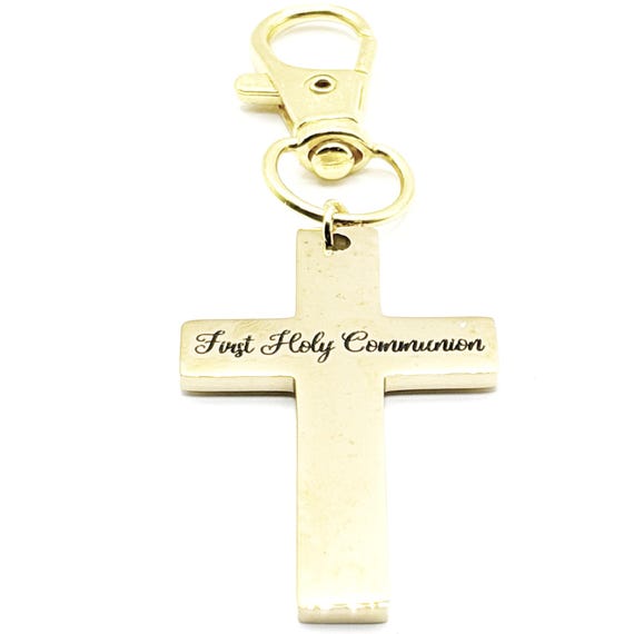 First Holy Communion Gold-tone Cross Clip Charm