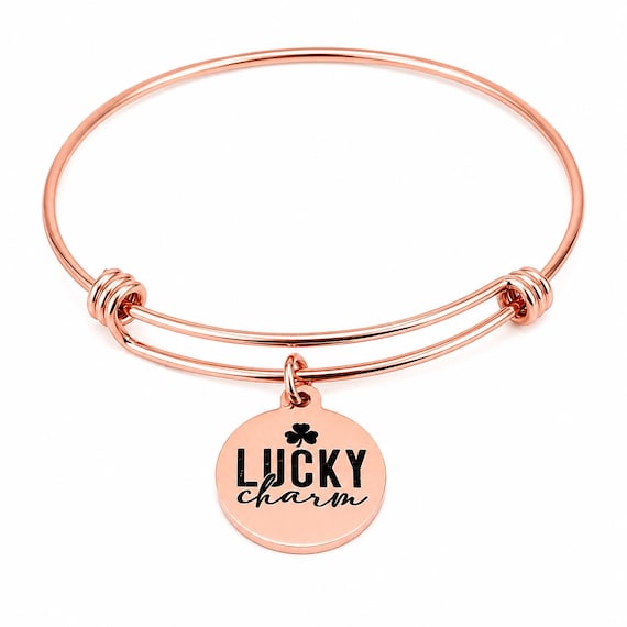 Lucky Charm Rose Goldtone Charm Bracelet