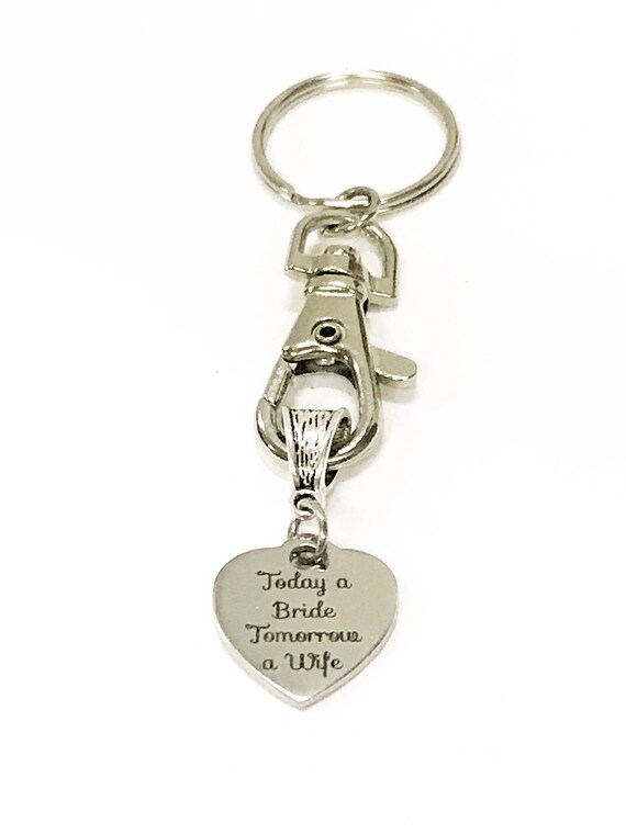 Today A Bride Tomorrow A Wife Keychain Wedding Gift for Bride Engagement Gift Something New Gift for Her New Bride Gift for Daughter Etsy UK