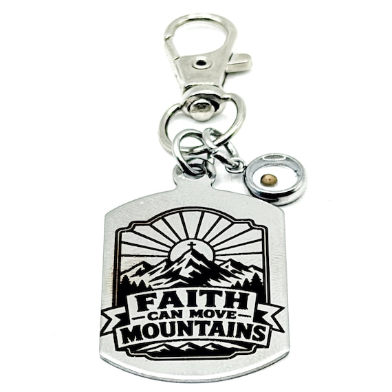 Faith Moves Mountains Mustard Seed Clip-on Charm