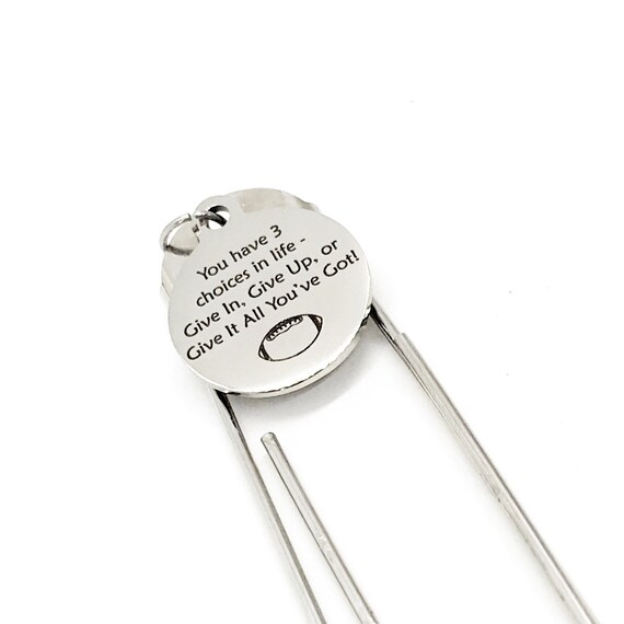Football Player Gift, You Have Three Choices In Life Bookmark, Student Athlete Gift, Football Charm Bookmark, Football Mom Gift