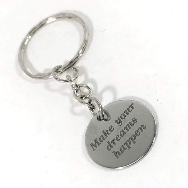 Make Your Dream Happen Keychain, Success Gifts, Direct Sales Team Incentives, Encouragement Gift, New Job Gift, New Year Resolution Gifts