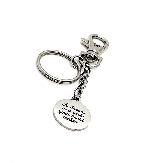 Affirmation Gifts, A Dream Is A Wish The Heart Makes Charm Keychain, Encouraging Her, Encouraging Him, Entrepreneur Gifts, Sports Gifts