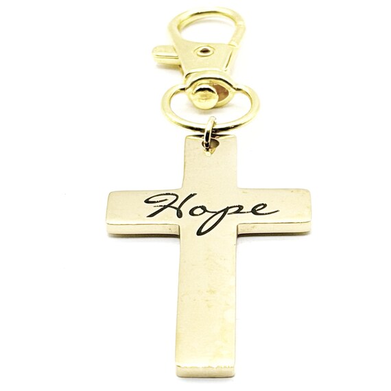 Hope Gold-Plated Cross Clip On Charm