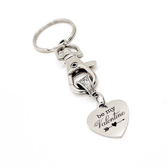 Love Gift, Be My Valentine Keychain, Everyday Valentine Gift, Always Valentine, Forever Valentine, Anniversary Gift, Charm Keychain