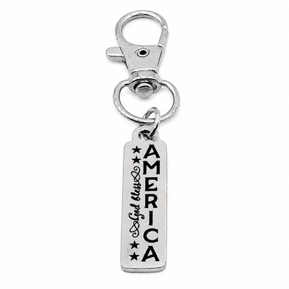 God Bless America Clip On Charm
