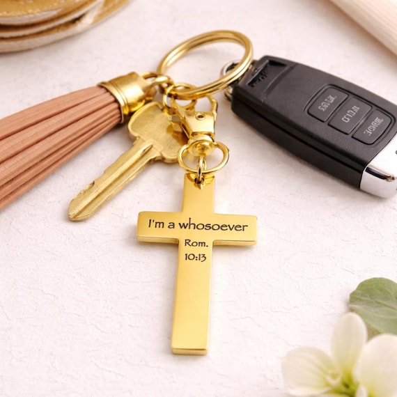 I'm A Whosoever Rom 10 13 Gold-Plated Cross Charm
