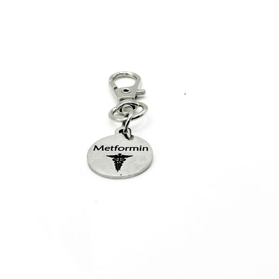 Metformin Medical Alert Clip On Charm Stainless Steel Medication Awareness Accessory