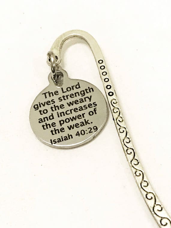 Scripture Bookmark, The Lord Gives Strength Bible Verse Bookmark, Scripture Gifts, Isaiah 40 29 Bookmark, Bible Bookmark, Planner Bookmark