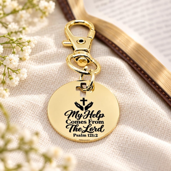 My Help Comes From The Lord Goldtone Clip On Charm