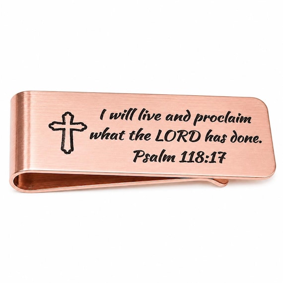 I Will Proclaim Rose Goldtone Money Clip