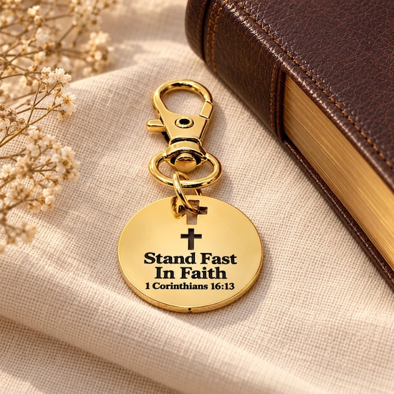 Stand Fast In Faith Goldtone Clip On Charm