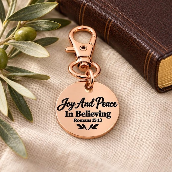 Joy And Peace In Believing Rose Goldtone Charm