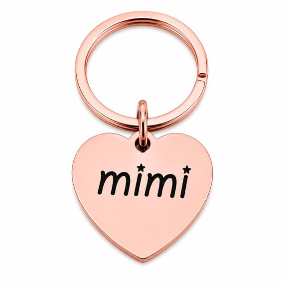 Mimi Rose Goldtone Stainless Steel Heart Keychain