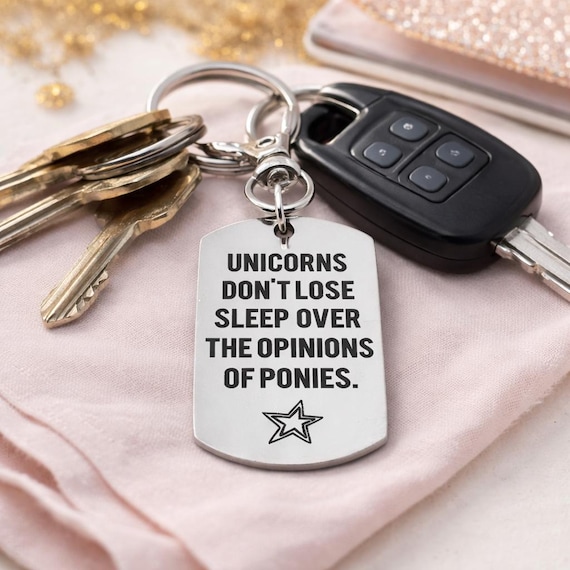 Unicorn Motivational Quote Clip On Charm