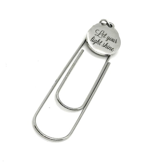 Let Your Light Shine Charm Bookmark, Motivating Gift, Christian Gift, Believer Gift, Motivational, Encouragement, Daughter, Son, Graduation