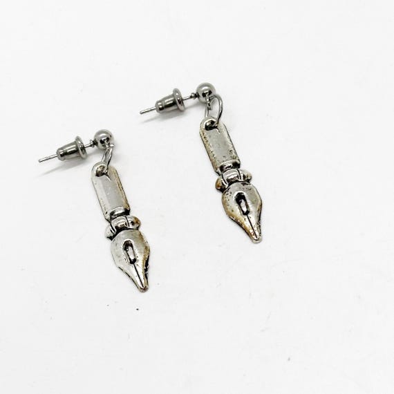 Pen Nib Earrings, Fountain Pen Earrings, Writer Gifts, Gifts For Her, Nerd Gifts, Architect Gifts, Wife Gift, Author Gift, Drawing Gifts