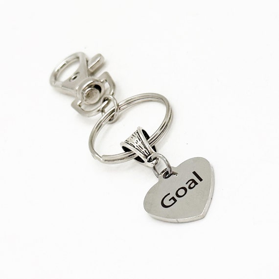 Goal Heart Charm Clip On Keychain, Goal Setting, Goal Setter, Weight Loss Goals, Life Goals, Affirmation Gifts, Going To College