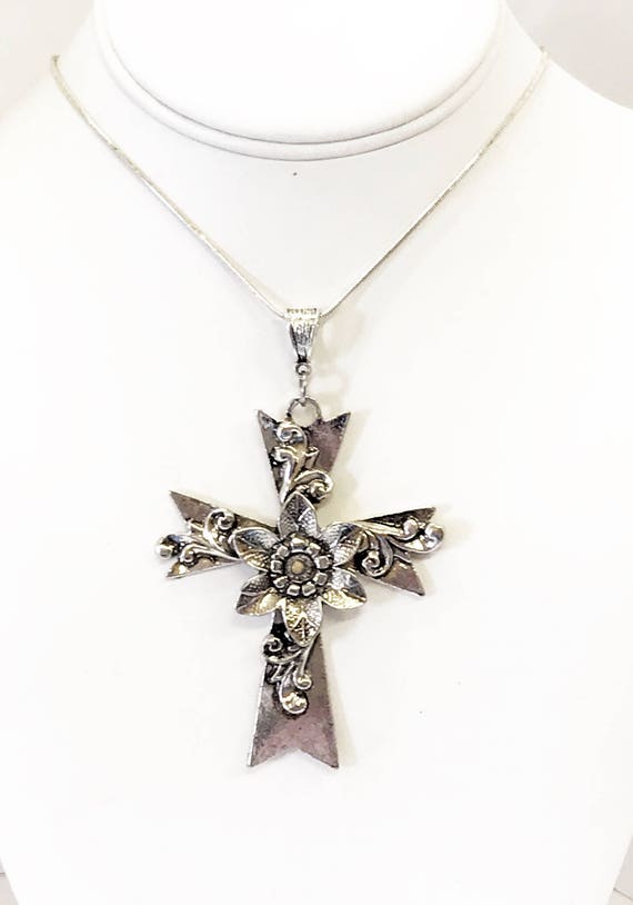 Mustard seed cross necklace deals