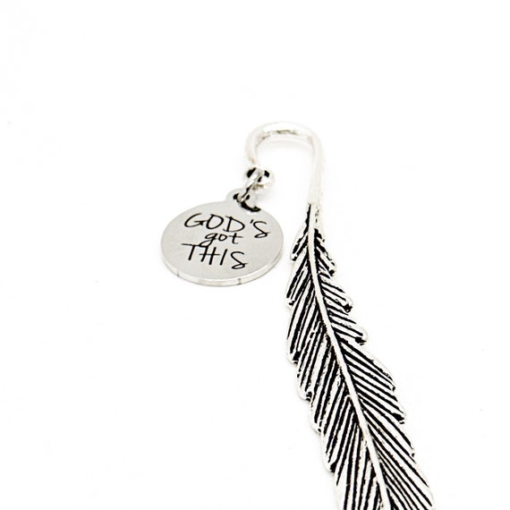 God’s Got This Charm Feather Bookmark, God Is In Control, Faith Gift, Christian Gift, Bible Bookmark, Tough Times Gift, Difficulties Gift