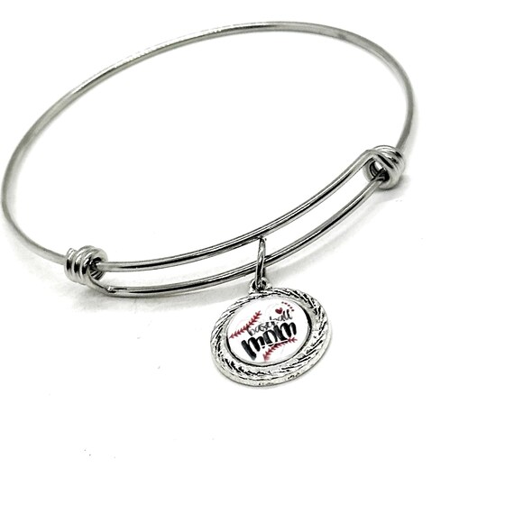 Baseball Mom Charm Bracelet, Baseball Mom Jewelry Gift, Baseball Gift For Her, Wife Gift, Team Mom, Coach’s Wife, Jewelry Gifts