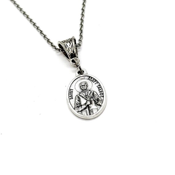 Saint Matt Talbot Medal Pendant Necklace, Patron Saint of Alcoholism Addictions, Catholic Gifts, Faith Gift, Recovery Gift, Gift For Her