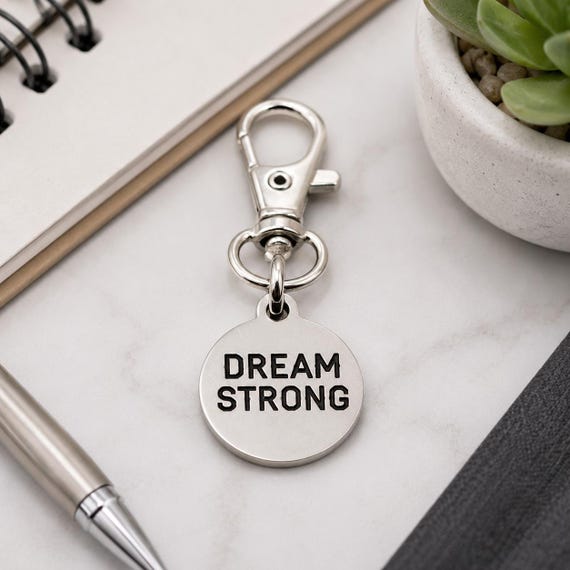 Dream Strong Clip On Charm Stainless Steel