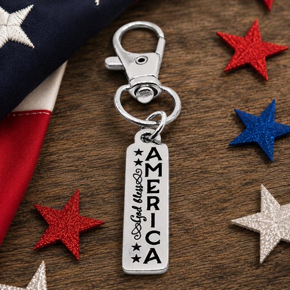 God Bless America Clip On Charm