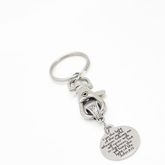 Bible Verse Gifts, I Am The Light Of The World Charm Keychain, John 8 12 Keychain Gift, Scripture Gift, Christian Quote, Christian Gifts