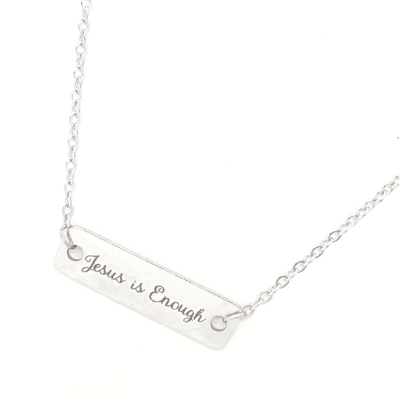 Faith Gift, Jesus Is Enough Connector Necklace, Christian Gift, Baptism Gifts, Faith Jewelry, Sunday School Gifts, Daughter Gift For Her