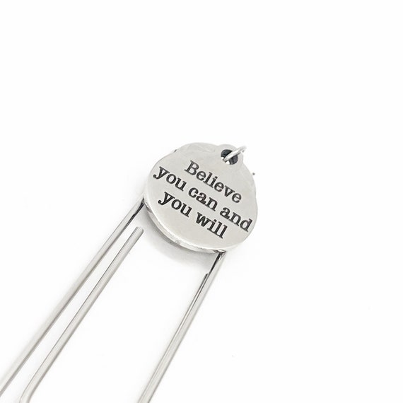 Motivating Gifts, Believe You Can And You Will Charm Bookmark, Paperclip Bookmark, Planner Bookmark, Bulk Wholesale, Affirmation Gifts