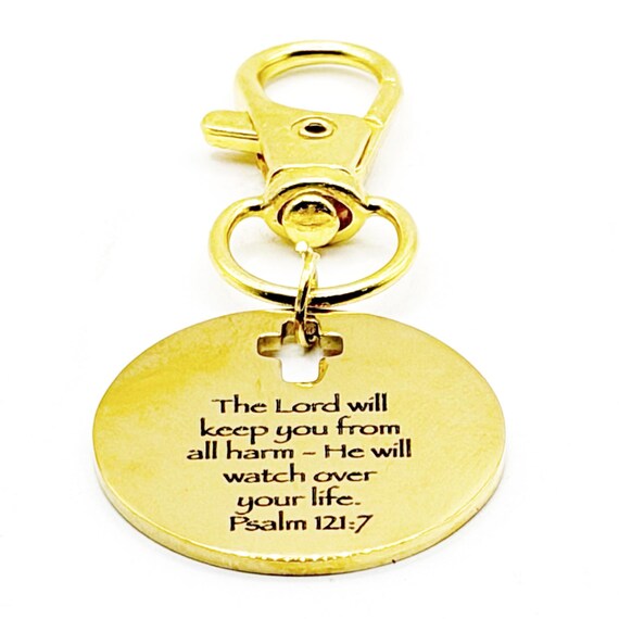 Psalm 121 7 Gold-Plated Clip On Charm