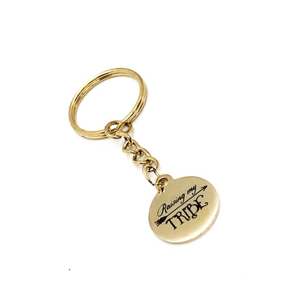 Mom Gift, Raising My Tribe Keychain, New Mom Keychain, Mother’s Day Gift, Mom’s Group Gifts, Mom of Multiples, Mom Birthday, Wife Gift