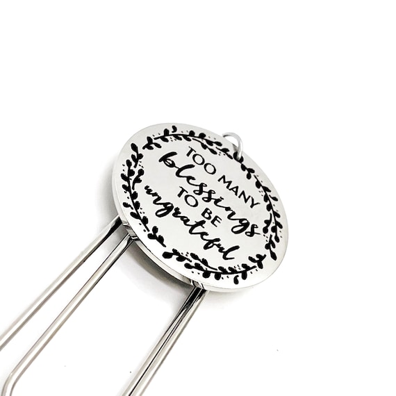 Faith Gift, Too Many Blessings To Be Ungrateful Charm Bookmark, Blessings Gift, Grateful Gift, Faith Bookmark, Bible Bookmark, Reader Gift
