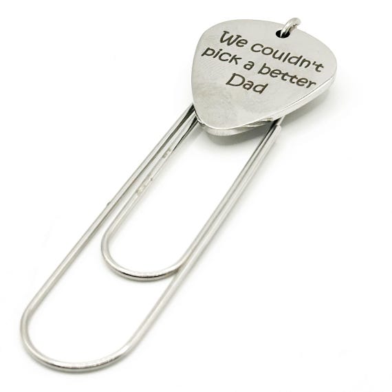 We Couldn't Pick A Better Dad Paperclip Bookmark Stainless Steel Engraved Charm Gift For Dad Fathers Day Gift
