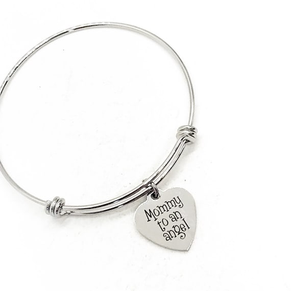 Miscarriage Gift, Mommy To An Angel Bangle, Pregnancy Loss Gift, Miscarriage Memorial, Memorial Gift, Baby Loss Gift