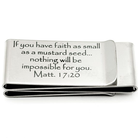 Mustard Seed Faith Money Clip Scripture Gift