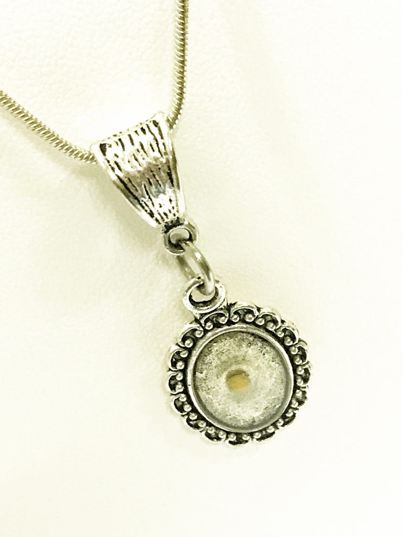 Mustard Seed Necklace Oval Mustard Seed Charm Necklace Etsy