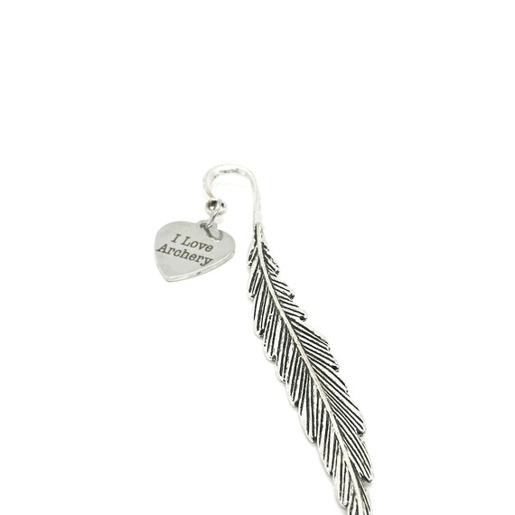 I Love Archery Charm Stem Bookmark, Son Gift, Daughter Gift, Archery Team, Archery Competition Gift, Archery Awards, Gift For Her or Him