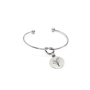Bracelet fleur mois de naissance, bracelet fleur de mai, bracelet muguet, marque-page breloques, cadeau d'anniversaire muguet