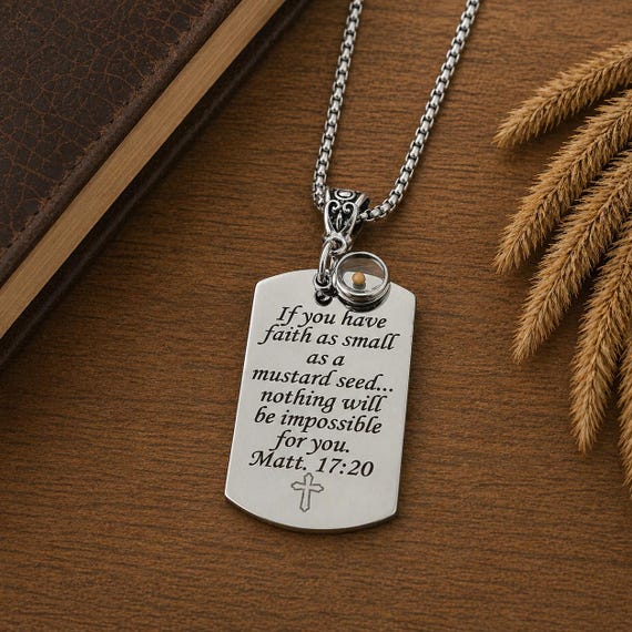 Do Not Fear God Is With You Cross Necklace