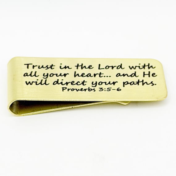 Trust In The Lord Goldtone Money Clip
