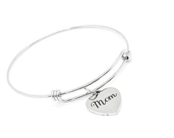 Elegante roestvrijstalen moederhart bedelarmband verstelbare sieraden cadeau voor Moederdag verjaardag of speciale gelegenheden