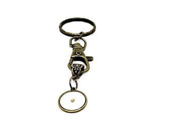 Antique Bronze Round Mustard Seed Charm Key Chain, Mustard Seed Gift, Believer, Mustard Seed Faith Gifts, Scripture Gifts, Christian Gifts