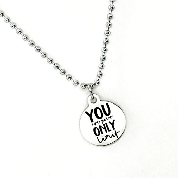Man Necklace, You Are Your Only Limit Necklace, Son Necklace, Man Jewelry Gift, Son Gift, Encouragement Gift For Son, Encouraging Son